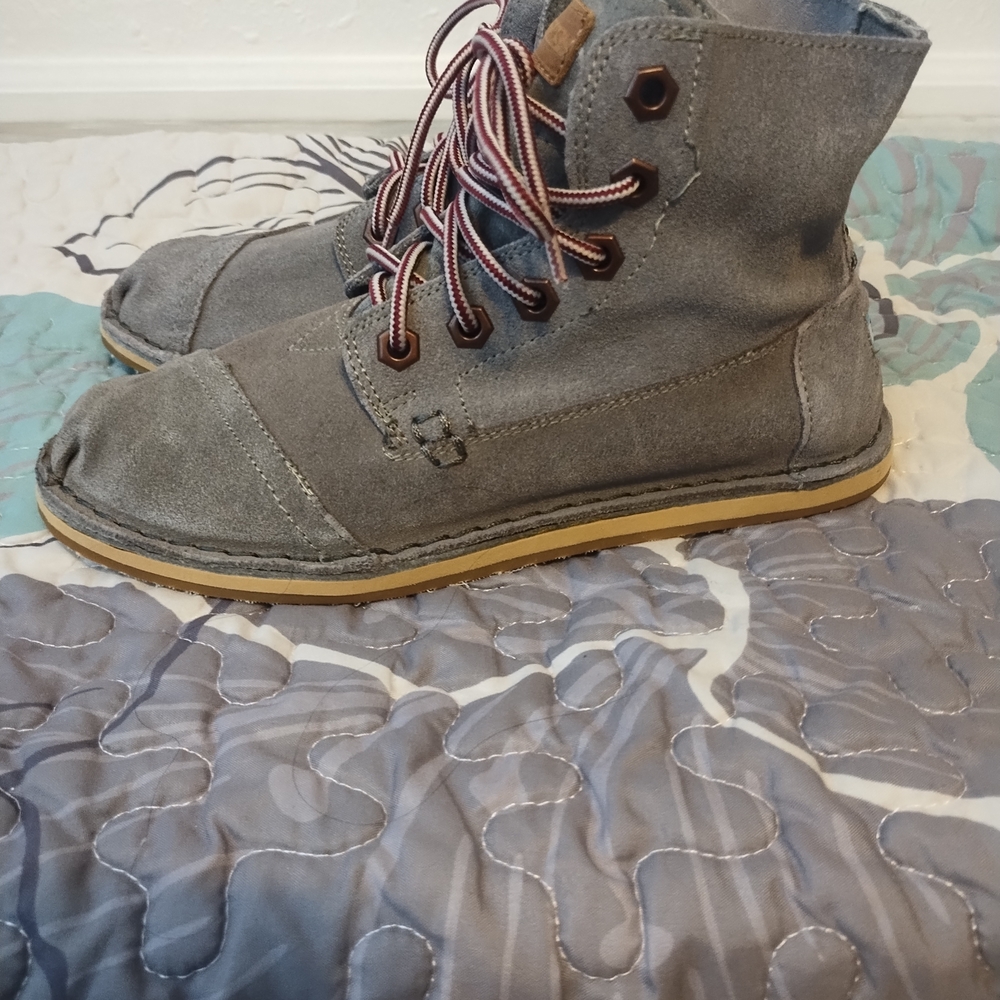 Tom Boy Lace up Flat Boot Women size 6.5